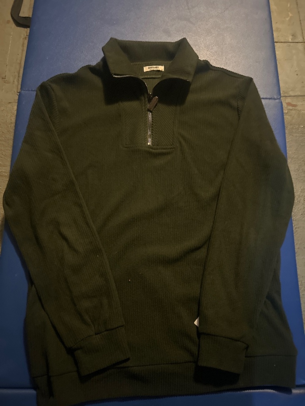 COOFANDY Pullover Zipper-Up Sweater Medium